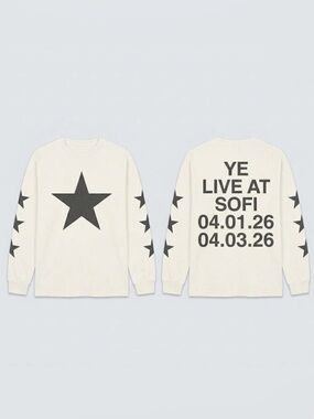 Kaye West “Ye” BULLY Live at Sofi Tour Merch Long Sleeve T shirt New S/5XL 2026